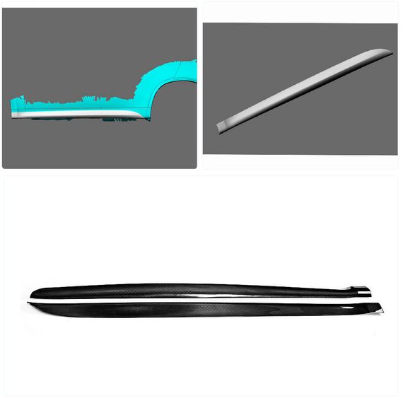 Накладки на пороги (для M-Sport, Карбон) для BMW X5 F-15 2013-2018 гг | Зображення 1