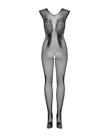 Комбінезон Obsessive з малюнком крил Bodystocking N112, чорний S\M sexstyle | Зображення 10
