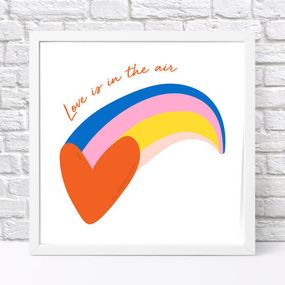 Постер у рамці Love is in the air 30x30 см (WKMT_21L005_WH)