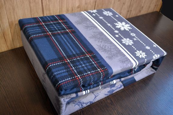 Комплект постільної білизни First Choice Flanel 200×220 см Happinies Navy Blue | Зображення 4