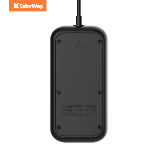 Фільтр мережевий 6 розеток/4USB 2м чорний CW-CHE64B ColorWay | Зображення 4