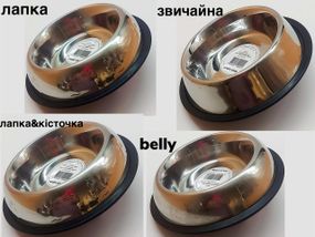 Миска металл с резиновым ободком