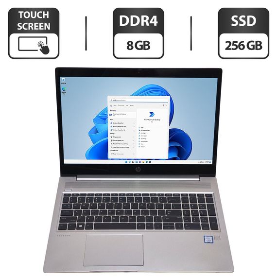 Ноутбук HP ProBook 450 G6 / 15.6" (1366x768) TN Touch / Intel Core i5-8265U (4 (8) ядра по 1.6 - 3.9 GHz) / 8 GB DDR4 / 256 GB SSD / Intel UHD Graphics 620 / WebCam б/у