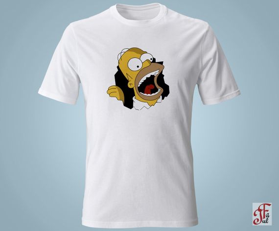 Жіноча футболка з принтом Голова Гомера Сімпсона. S
