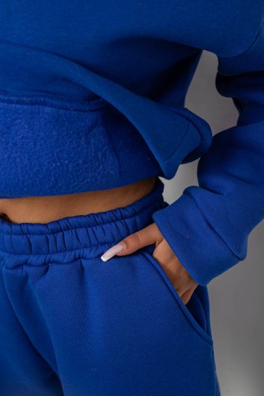 Спортивный костюм женский на флисе, цвет электрик, 238R5726 | Зображення 4