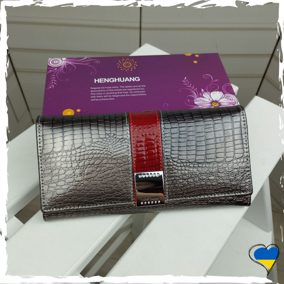 Гаманець жіночий лаковий з натуральної шкіри. Гаманець шкіряний. Кожаный кошелек | Зображення 4