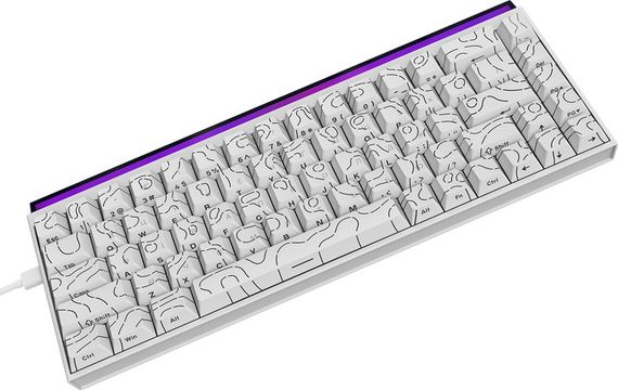 Клавіатура провідна комп'ютерна Ajazz NK68 Red switches White NK68-R-W біла | Зображення 4