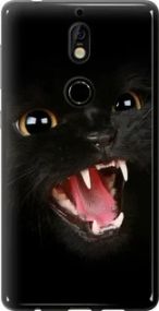 Чехол на Nokia 7 Чёрная кошка из силикона FCh_048185