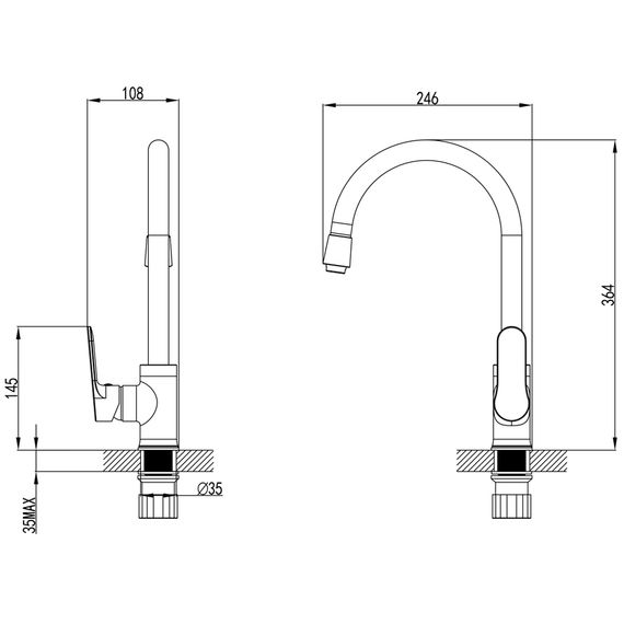 Змішувач для кухні Corso MARMORE DB-4B138C | Зображення 1