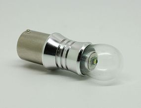 Светодиодная автолампа 1157 - P21/5W - BAU15d, 5W (220Lm)  CREE-A5 двухконтактная красная