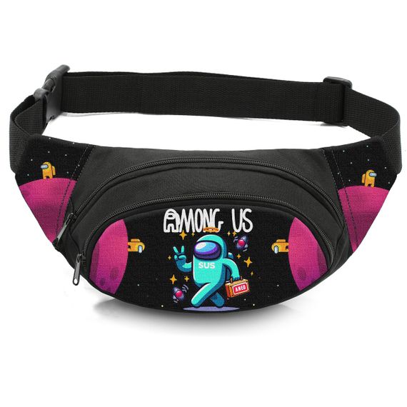Сумка-бананка детская с принтом Among Us поясная сумка для мальчика (4462)