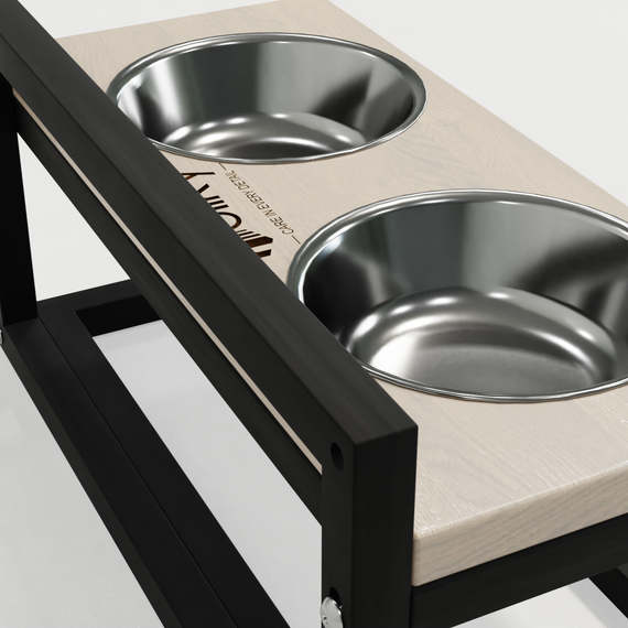 Миски на регулируемой подставке для маленьких собак Hollky Flex S (2 × 0.450 л) FS-422523-BLWH | Зображення 5