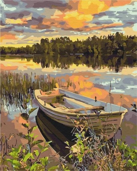 Картина за номерами "Лодка в плавнях" 40x50 BS51980