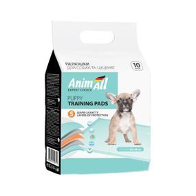 Пелюшки для собак та цуценят  (60×45 см) AnimAll Puppy Training Pads 10 шт