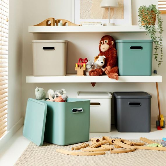 Контейнер для хранения вещей с крышкой Rotho (Рото) Albula 27 л (10631) Синий | Зображення 3