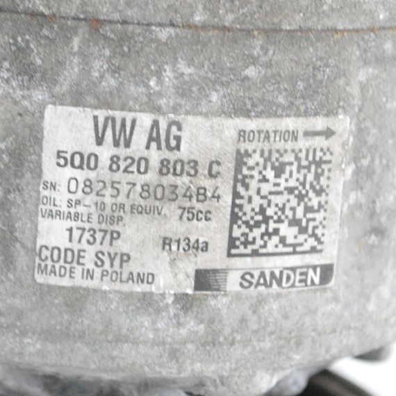 Компресор кондиціонера Audi A1 A3 A6 Q2 Q3 TT 2001-2024 Компресор кондиціонера Ауді а1 а3 а6 5Q0820803C | Зображення 5