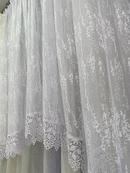 Готова біла коротка пошита тюль, гардина арка в кухню веранду вітальню коридор спальню жакард з мереживом
