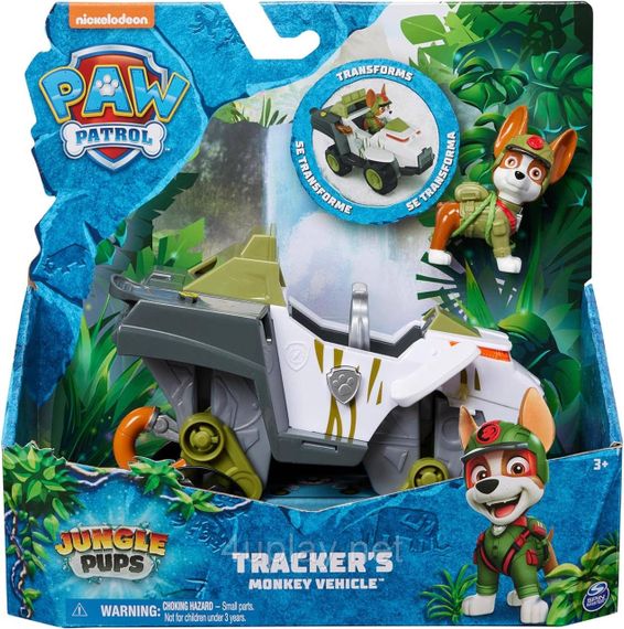 Щенячий патруль у джунглях Машина мавпа та фігурка Трекера Оригінал Paw Patrol Jungle Pups Tracker’s Monkey Vehicle | Зображення 1
