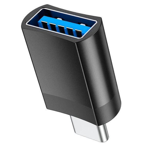Перехідник Hoco UA17 Type-C Male to USB Female USB3.0  Чорний | Зображення 1