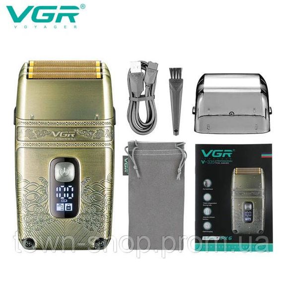 Профессиональная электробритва Шейвер VGR V-335 Shaver с тремя ножевыми блоками