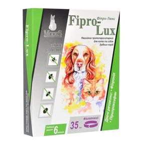 Протипаразитарний нашийник для собак та котів ModeS Fipro-Lux, 35 см, фіолетовий