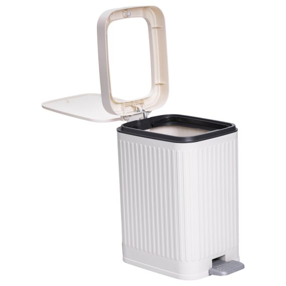 Відро для сміття з педаллю 5л відро для сміття з кришкою і педаллю Білий HP-45-11BE