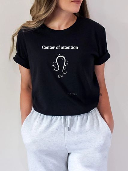 Футболка женская с принтом повседневная S Черная