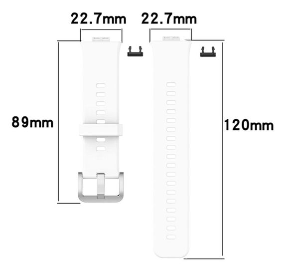 Силіконовий ремінець Primolux для смарт-годинника Huawei Watch Fit / Fit SE (TIA-B09, TIA-B29, STA-B39) - White | Зображення 4
