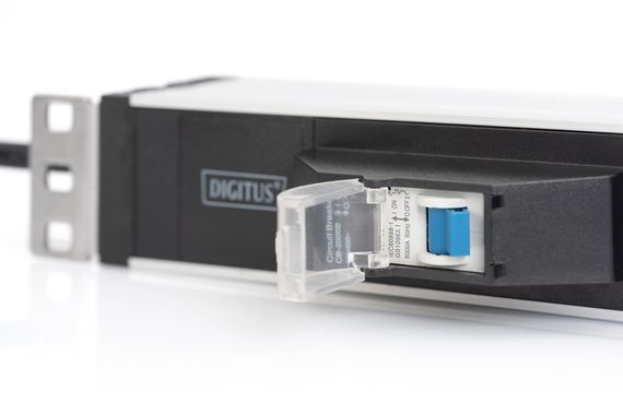 Блок розеток DIGITUS 1U, 6xSchuko, 16A, 250V, автомат, вилка Schuko (DN-95417) | Зображення 2