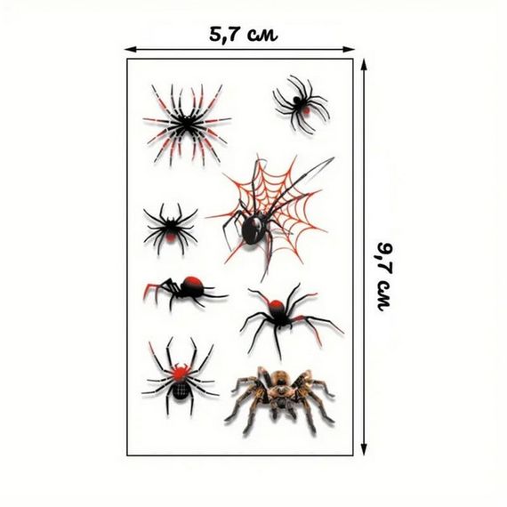 Набір дитячих тимчасових тату "Halloween black" tatto-halloween-black-set-30 | Зображення 5