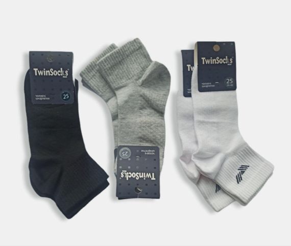 Чоловічий набір укорочених шкарпеток сіточка від ТМ TwinSocks - 12 шт на Ваш вибір 25(39-41),27(41-43),29(43-45)