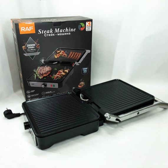 Мощный прижимной электрогриль для дома, Гриль электрический для дачи Электрогриль настольный мяса OW-89 | Зображення 2