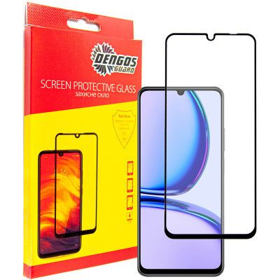 Стекло защитное Dengos Realme C53 (black) (TGFG-339)