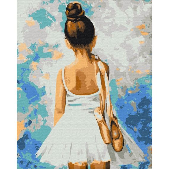 Картина по номерам "Мадемуазель с пуантами" BS28358  Brushme 40х50 см