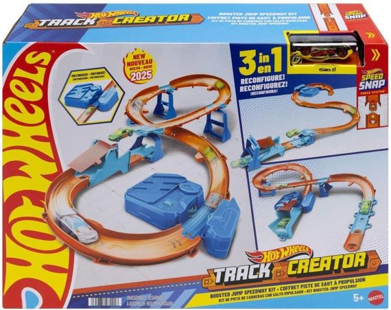 Моторизований трек Hot Wheels Track creator Boosted Jump Speedway Kit Крутий стрибок