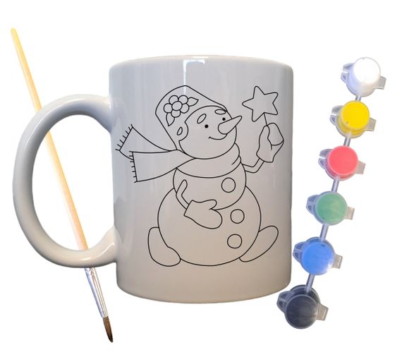 Набор для творчества кружка раскраска "Подарки на Новый Год" 330 мл белая (КР0055)