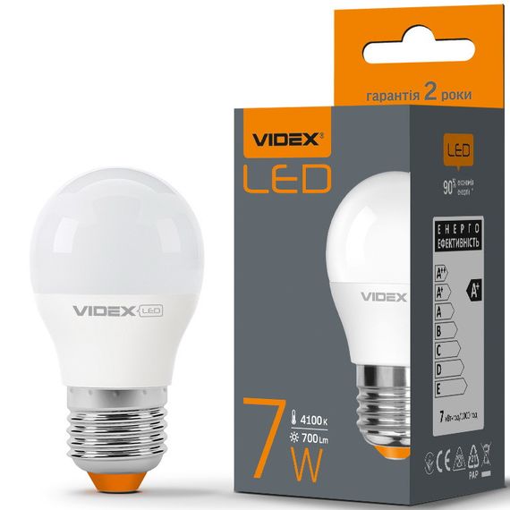 Світлодіодна лампа VIDEX G45 7W E27 4100K (VL-G45e-07274) | Зображення 2