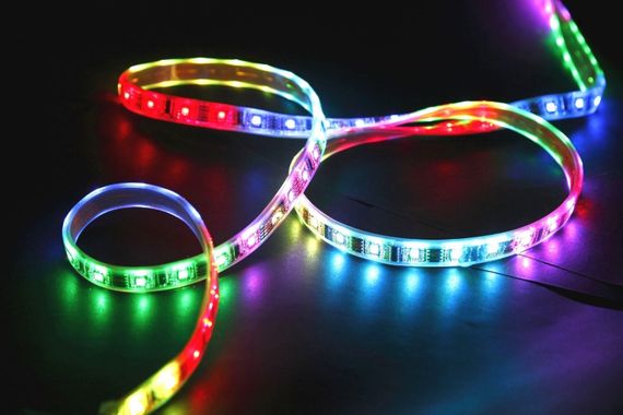 Цветная LED лента влагозащищенная 12V 7.2W 5050 RGB Brown PCB IP65 1m (BY-009/30) | Зображення 2