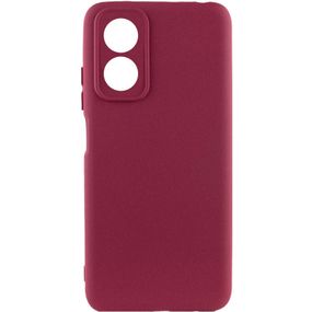 Чохол Silicone Cover Lakshmi Full Camera (A) для Oppo A17 Бордовий / Marsala