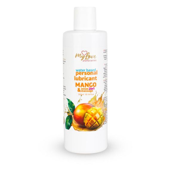 2в1 лубрикант та масажний гель - MyLove Aroma Series Intim&Massage Mango, 300 мл Sex Aura