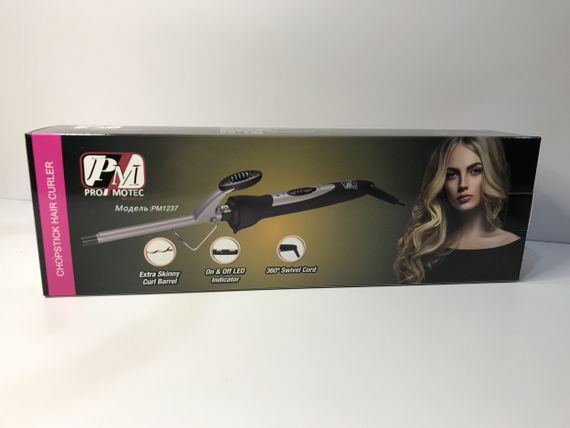Тонкая мелкая плойка для афро кудрей Promotec 1237 афро кудри конусной плойкой афрокудри | Зображення 3