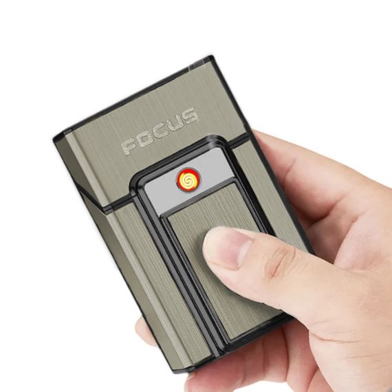 Футляр Кейс С ЮСБ Зажигалкой Под Пачку "Focus"