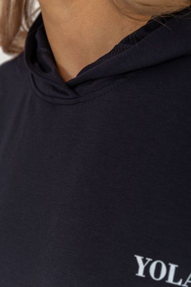 Спорт костюм жіночий двонитка, колір темно-синій, 129R1515 | Зображення 4
