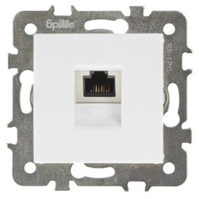 Розетка компьютерная белая RB-1PC