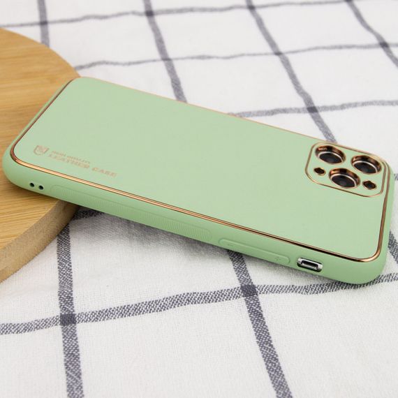 Шкіряний чохол Xshield для Apple iPhone 12 Pro (6.1") Зелений / Pistachio | Зображення 2