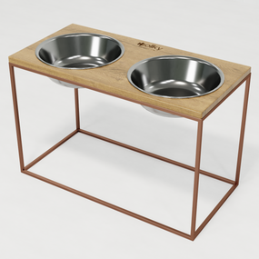 Миски на підставці для дуже великих собак Hollky Base XXL40 (2 × 2,8 л) BXXL40-643240-GLNT