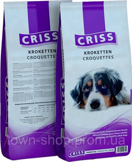 Сухой корм для собак. Крокети. Criss (20 кг)