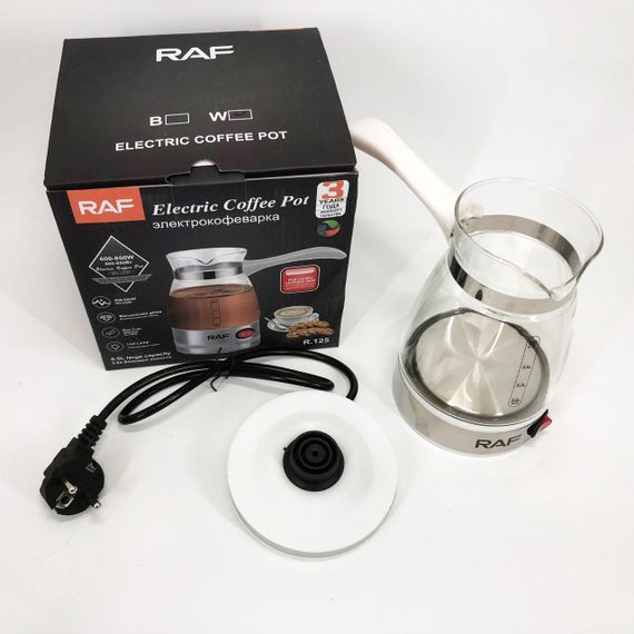 Электронная турка RAF R.125 500мл 600 Вт, Электрическая турка 0.5 л Электрическая кофеварка TQ-37 | Зображення 1