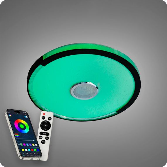 Люстра світлодіодна 517 Dlight RGB з пультом і  колонкою 80Вт Білий (02162) | Зображення 3