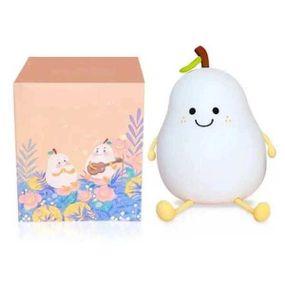 Нічник силіконовий Груша акумуляторна Білий